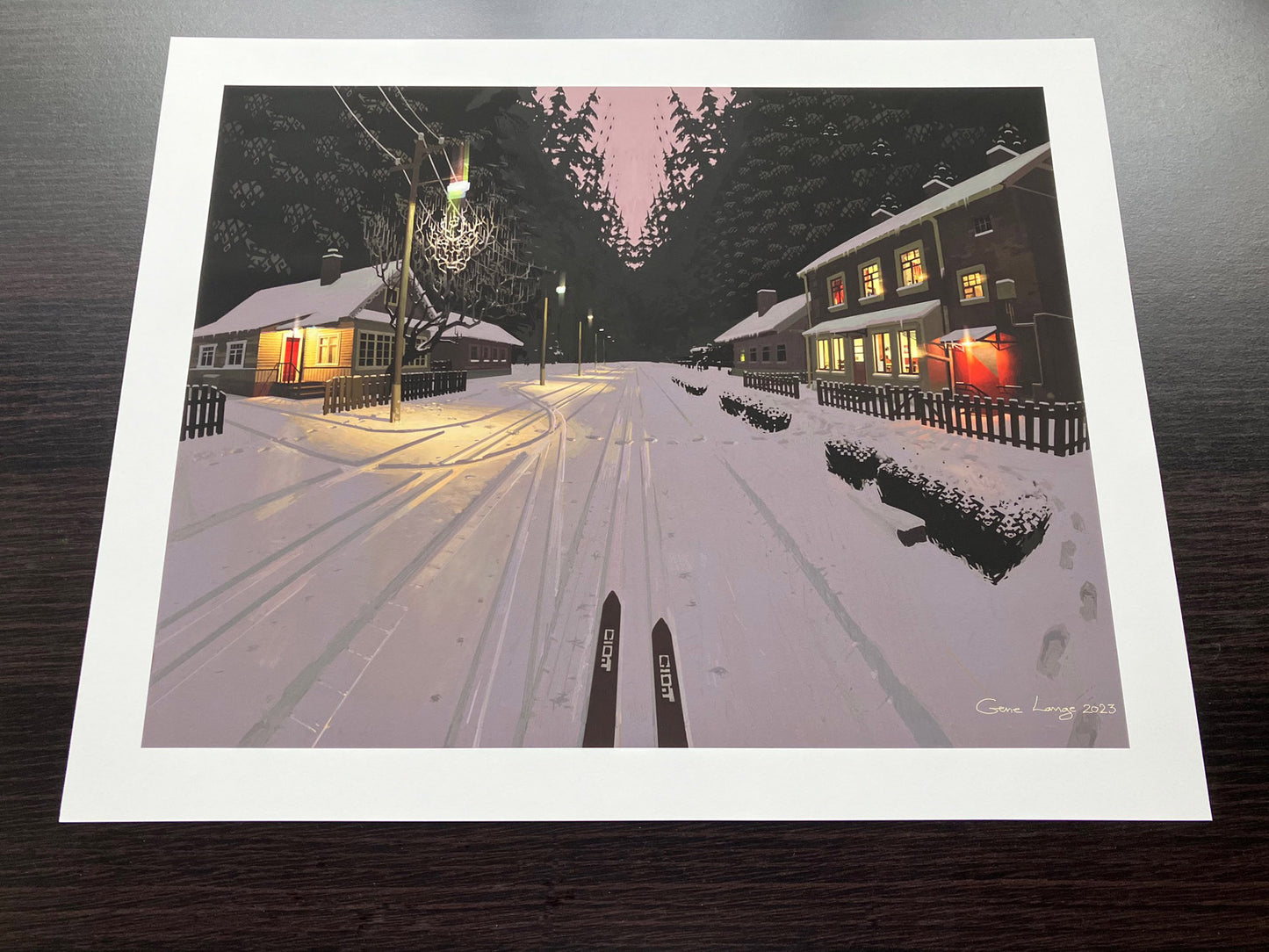 "Night Skiing With The Spirits" Giclee Print